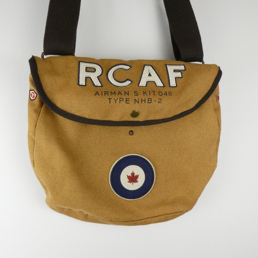 Red Canoe Cross Body Shoulder Messenger Bag Canvas RCAF Aviation Retro Air Force
